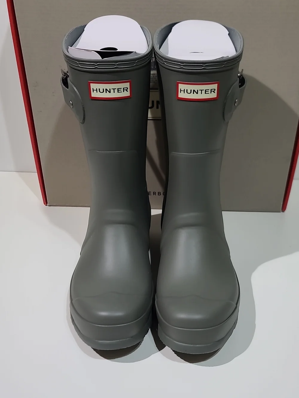 Hunter Original Men's Short Rain Boots / Docker Grey US 9 New